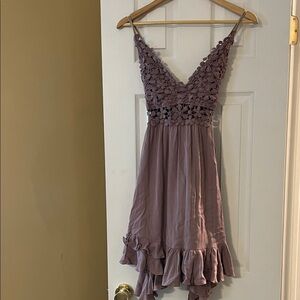 LA MIEL Lavender Lace Dress